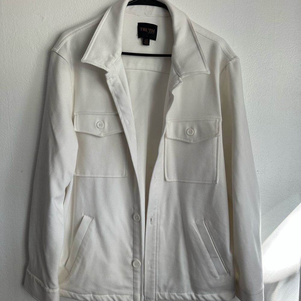Truth Men's Cream Shirt Jacket